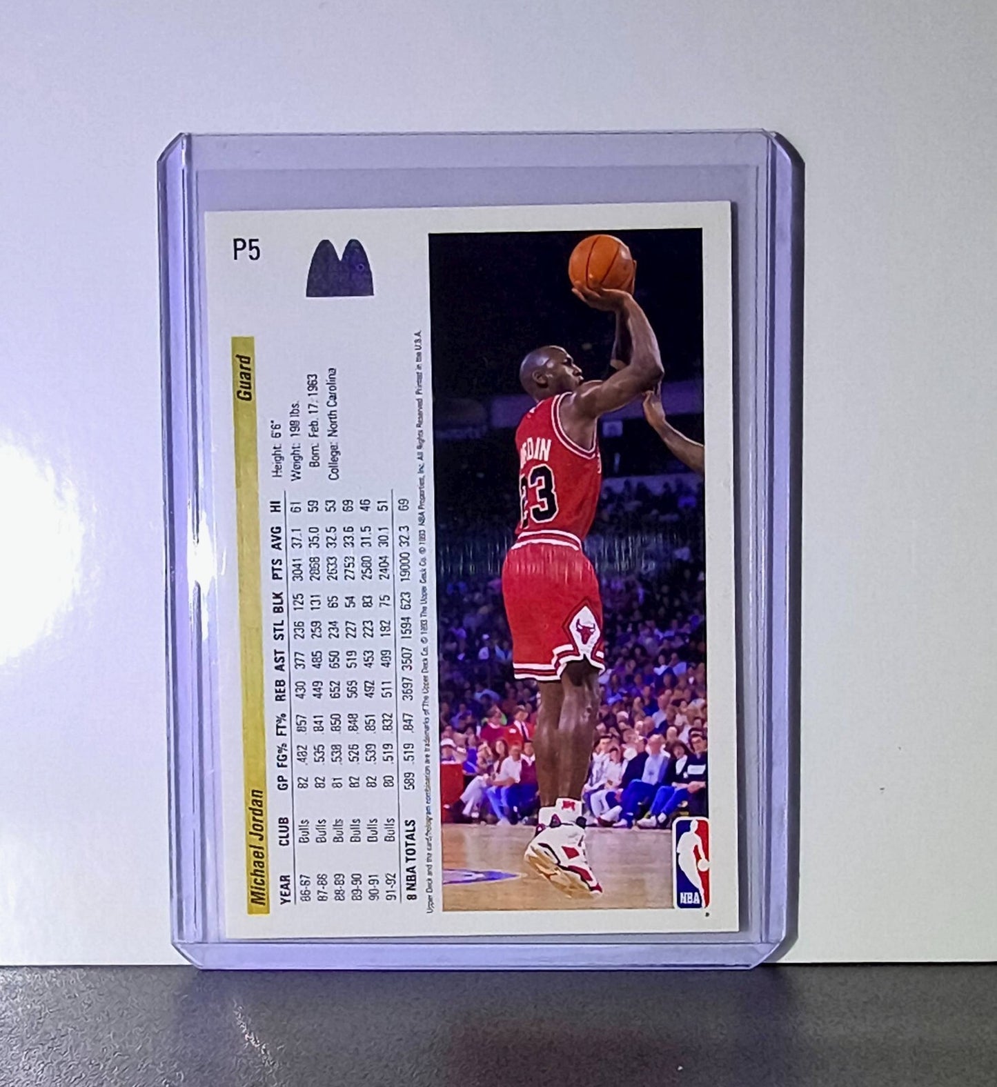 Michael Jordan 1992-93 Upper Deck McDonald's #P5 Basketball Card Chicago Bulls