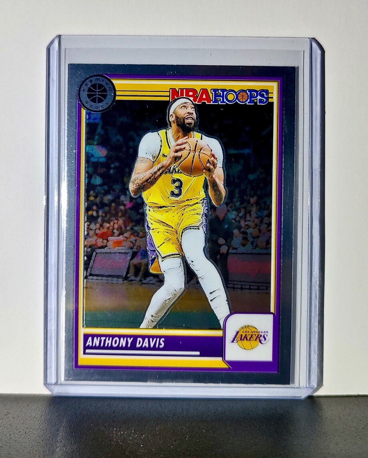 Anthony Davis 2023-24 Panini Premium Stock NBA Hoops #177 Card LA Lakers