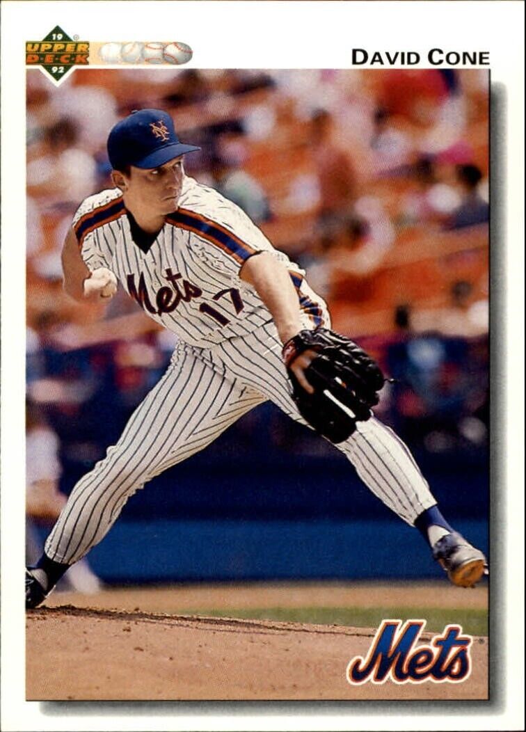 David Cone 1992 Upper Deck MLB #364 Baseball Card New York Mets