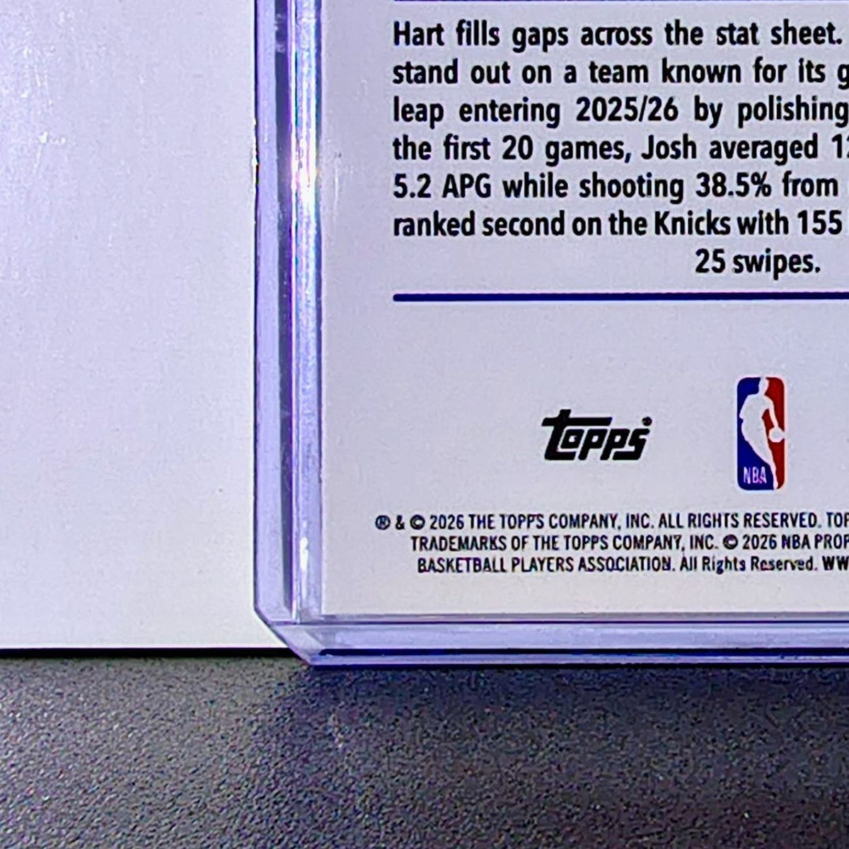 Josh Hart 2025-26 NBA Topps Chrome Update #72 Basketball Card New York Knicks