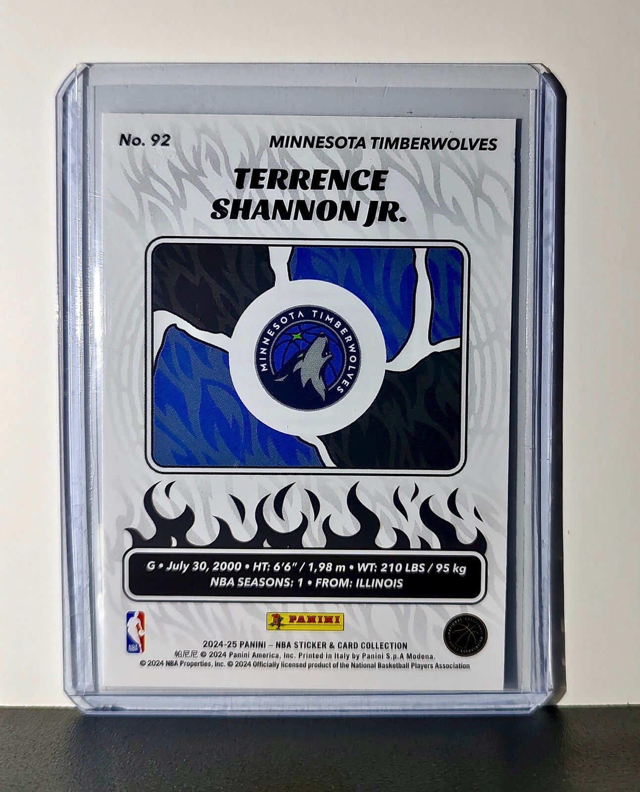Terrence Shannon Jr Rookie 2024-25 Panini NBA #92 Foil Sticker Card Timberwolves