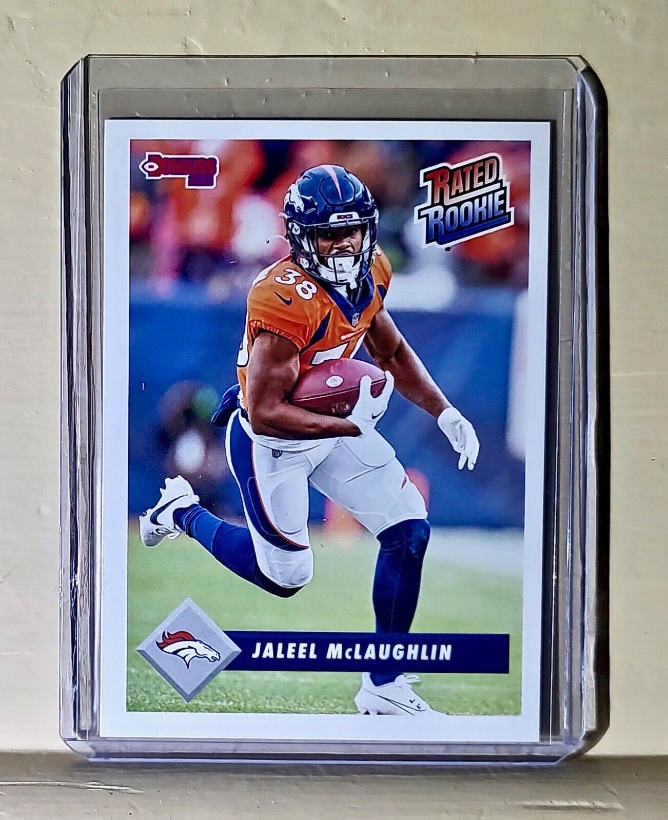 Jaleel McLaughlin 2023 Panini NFL Rated Rookie Retro #16 Card Broncos 1/629