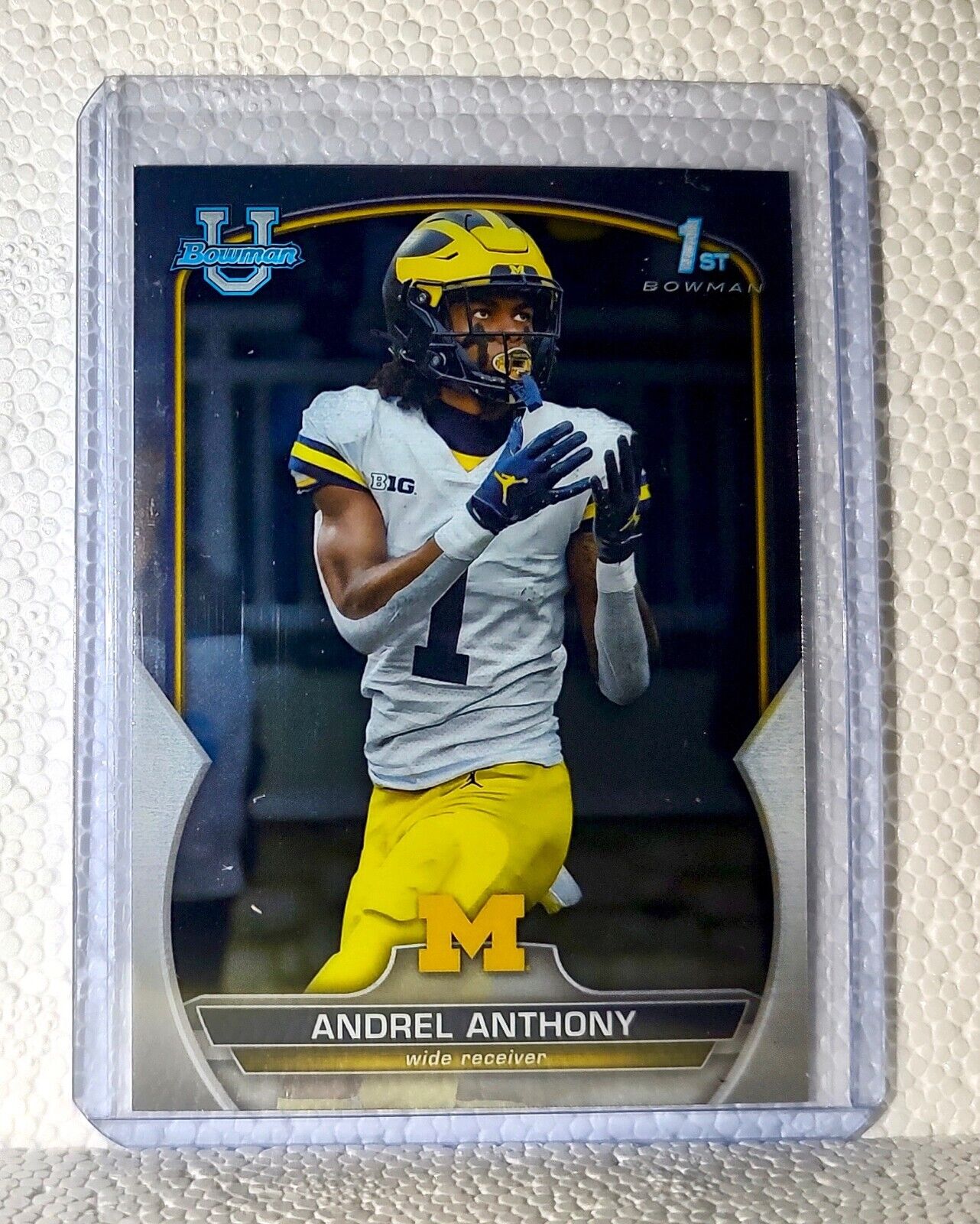 Andrel Anthony 2022 Topps 1st Bowman U Football #63 Card Michigan