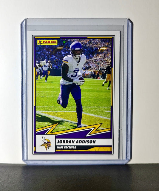Jordan Addison 2025 Panini NFL #23 Sticker Card Minnesota Vikings