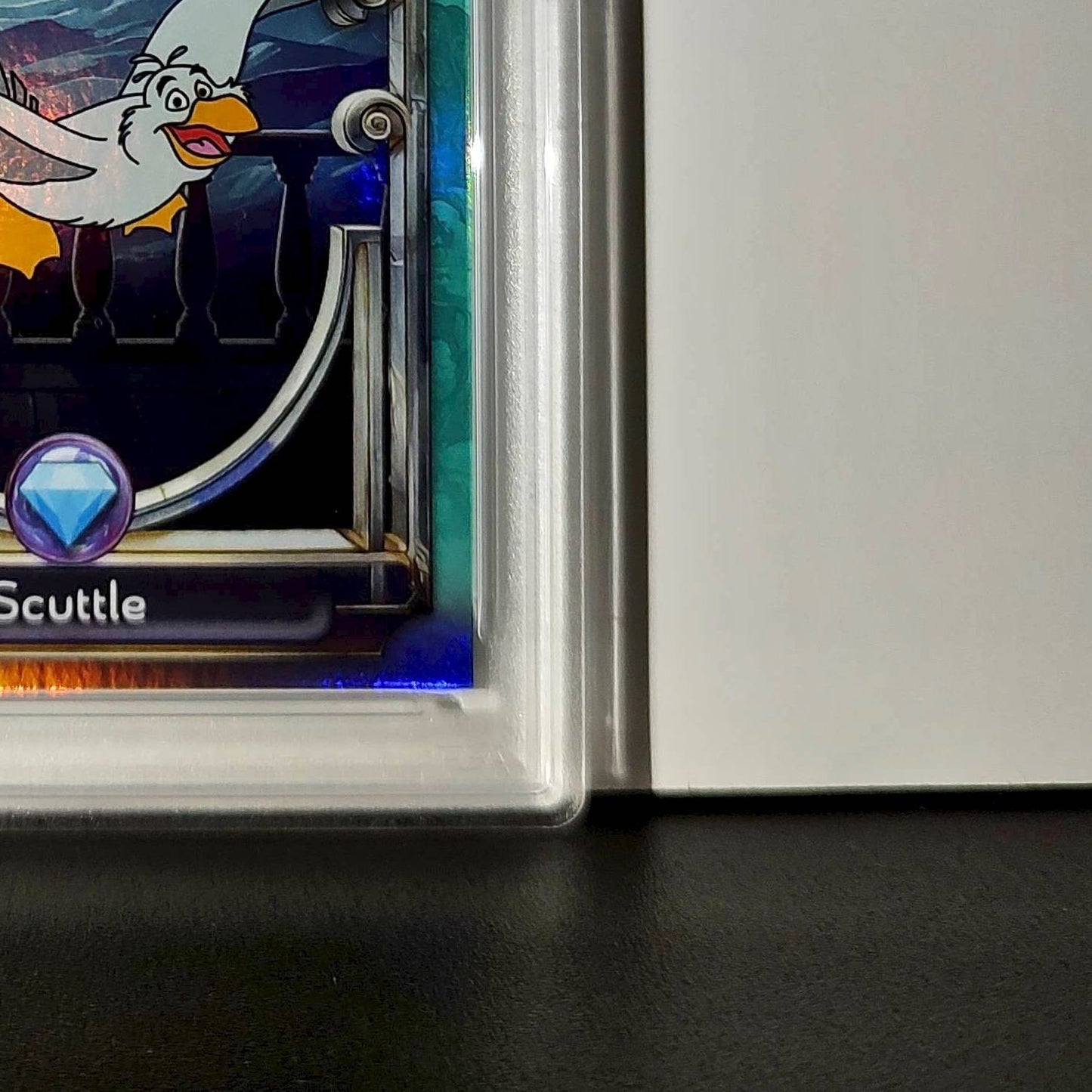 Scuttle 2025 Topps Disney Wonder #123 Diamond Card The Little Mermaid PSA 8