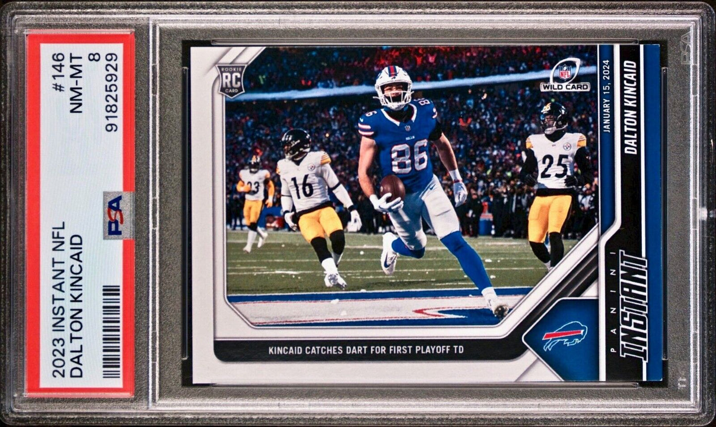 Dalton Kincaid 2023 Panini NFL Wildcard Football #146 Card 1 of 155 Bills PSA 8