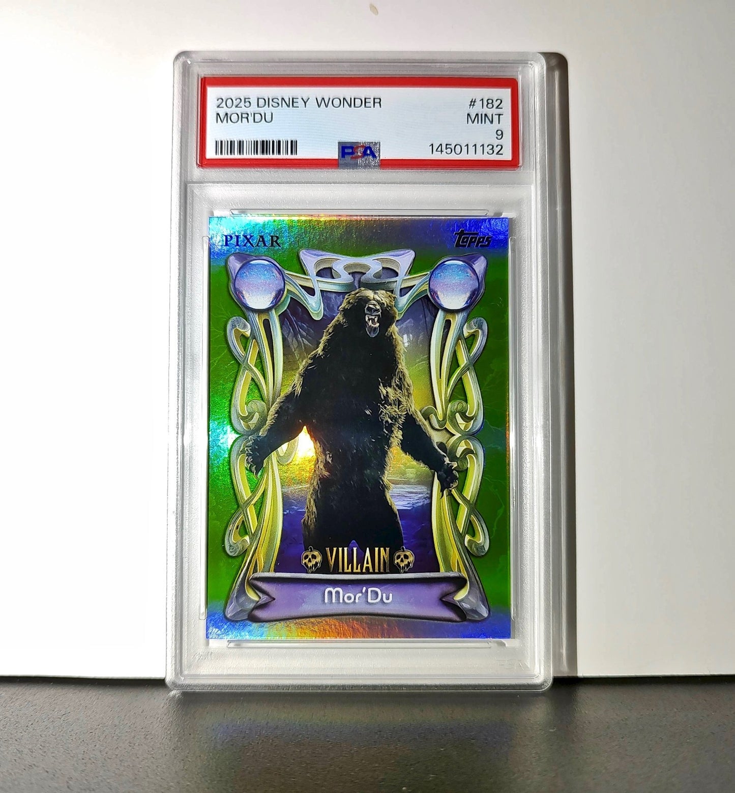 Mor'Du 2025 Topps Disney Wonder #182 Card Brave PSA 9