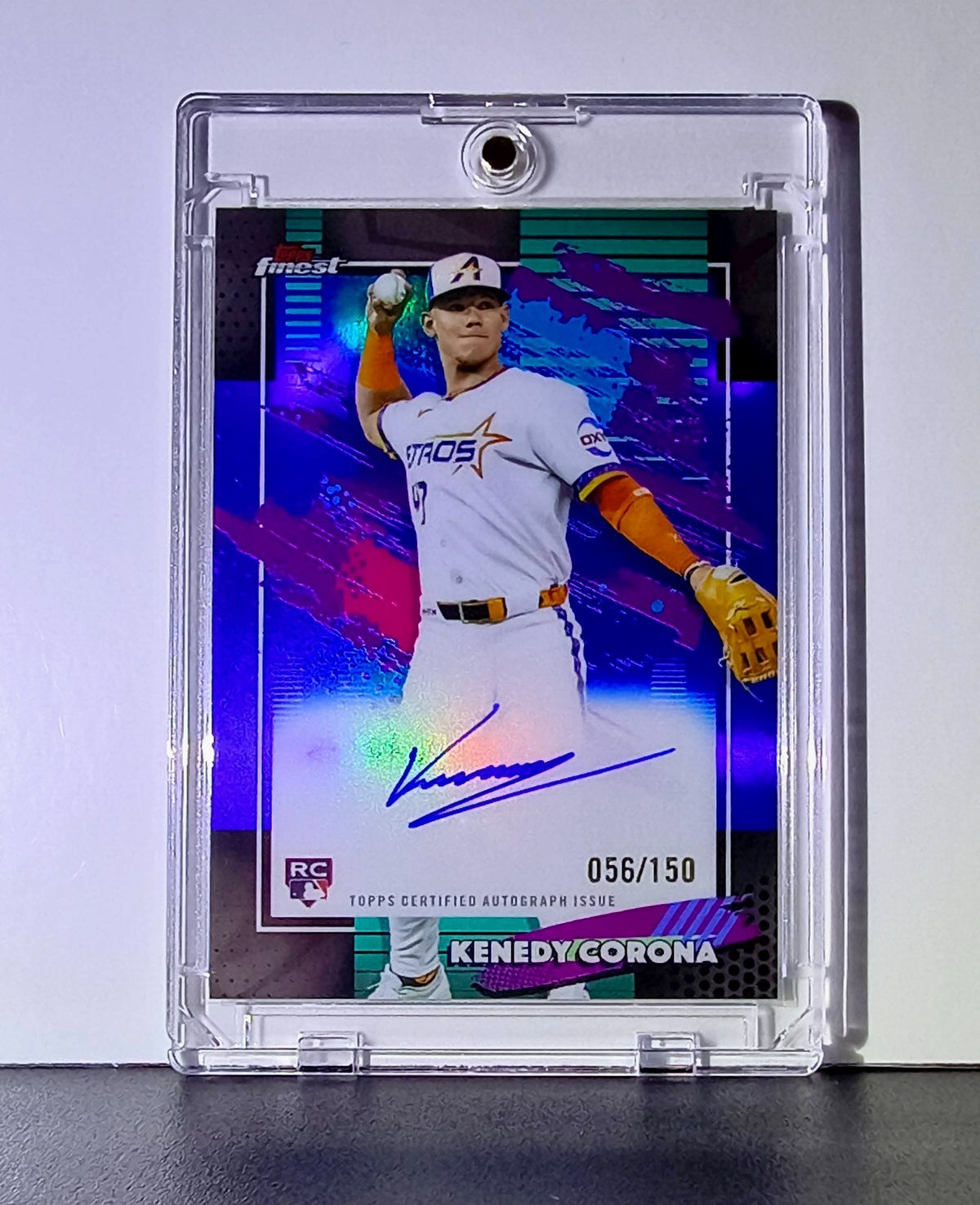 Kenedy Corona Rookie 2026 MLB Topps Finest FA-KC Autograph Refractor Card 56/150