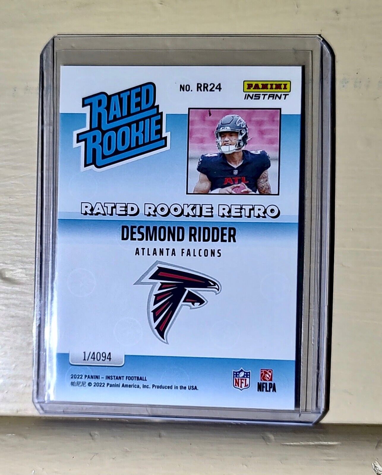 Desmond Ridder 2022 NFL Panini #24 Rated Rookie Retro Football Card 1/4094