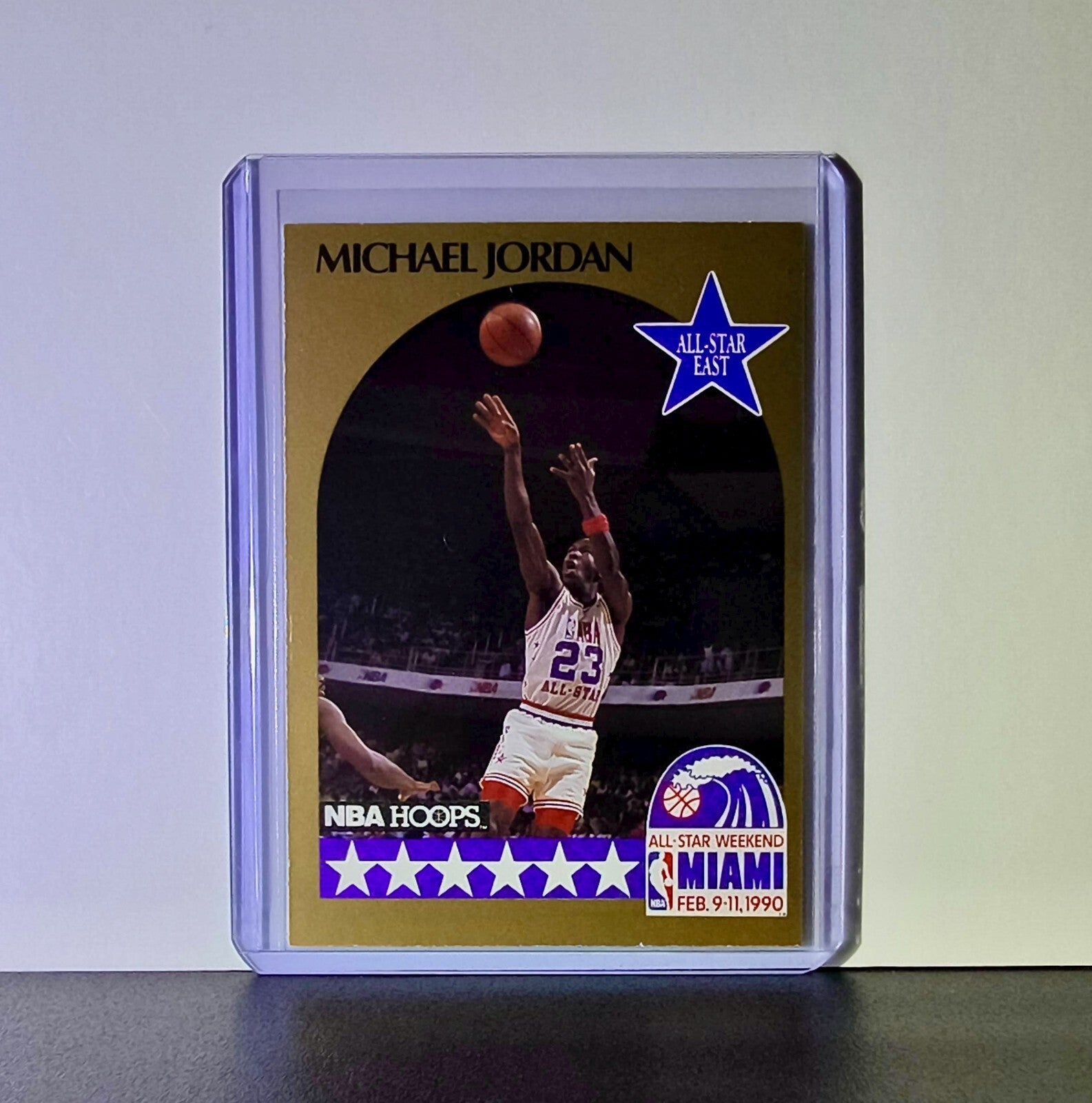 Michael Jordan 1990-91 Hoops All-Star #5 Basketball Card Chicago Bulls