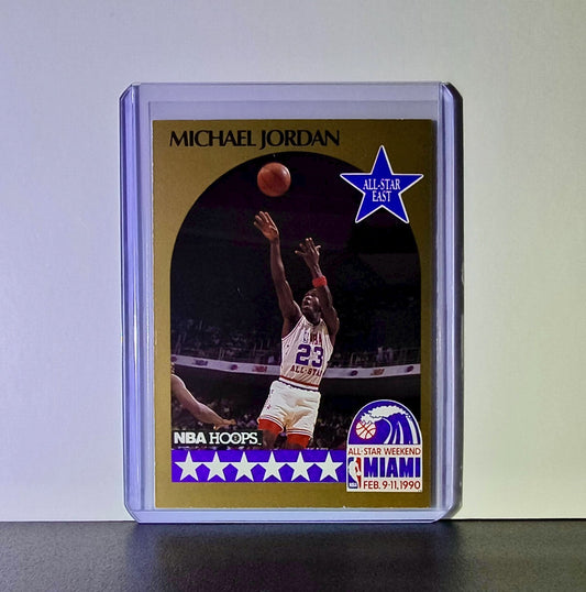 Michael Jordan 1990-91 Hoops All-Star #5 Basketball Card Chicago Bulls