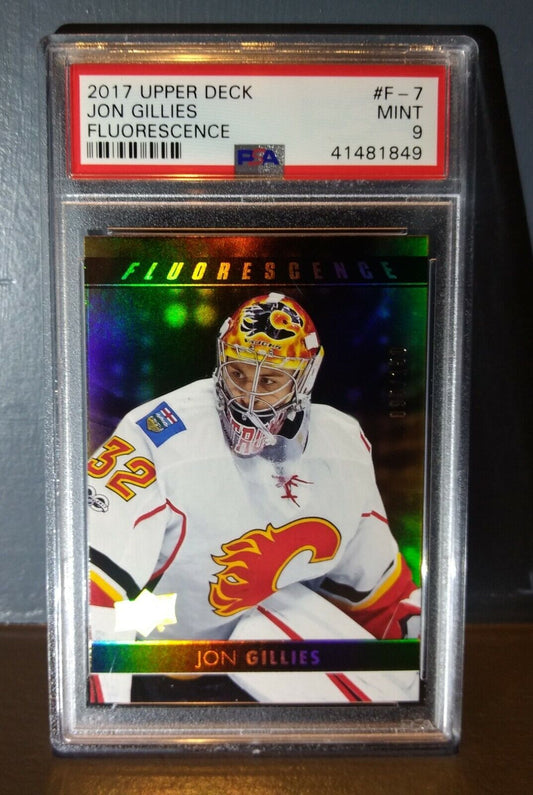 2017 Jon Gillies Upper Deck Fluorescence #F-7 Hockey Card - PSA 9 MINT