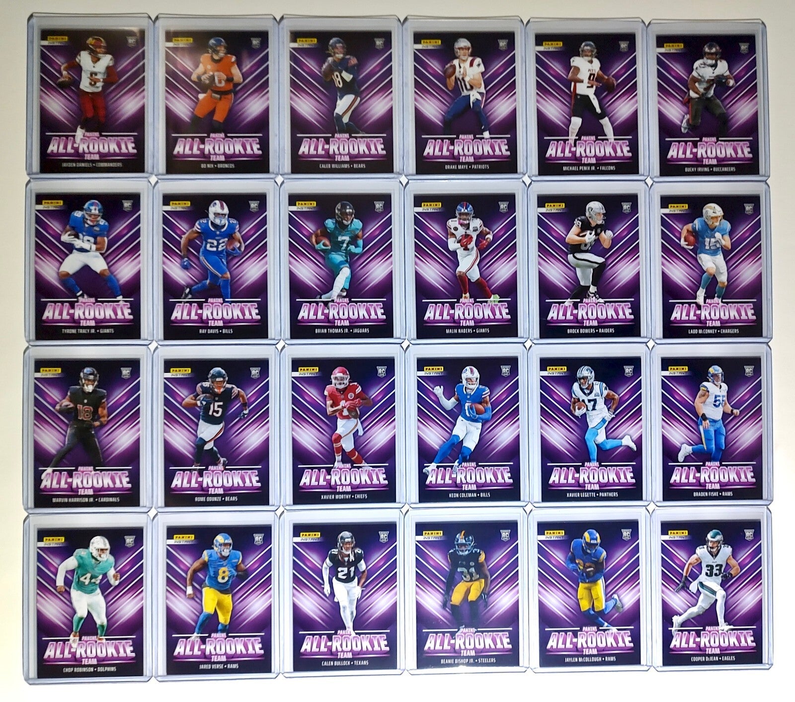 2024 Panini Instant NFL All-Rookie Team Complete 24 Card Football Set 1 of 314