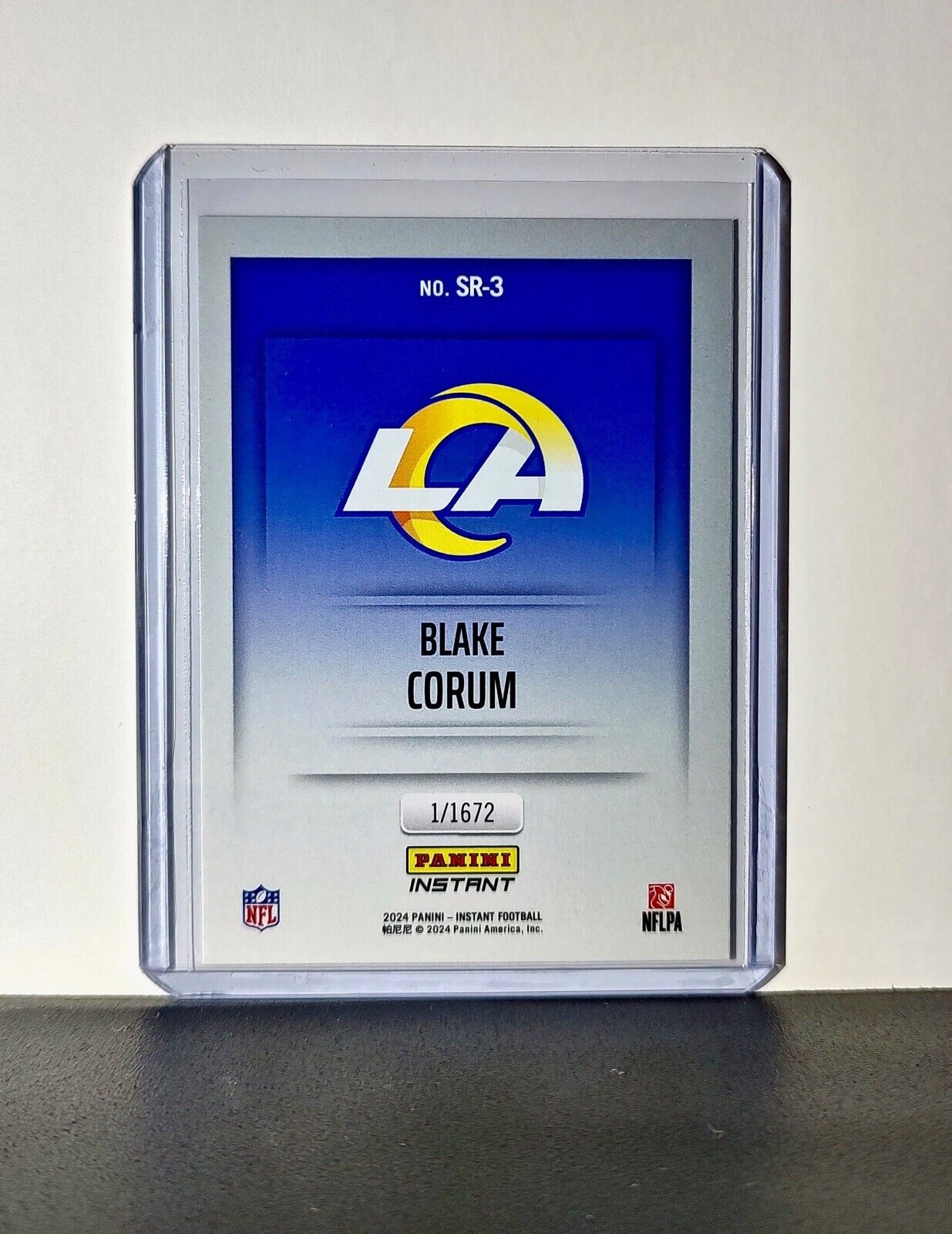 Blake Corum 2024 Panini NFL Studio Rookies #3 Card Los Angeles Rams 1/1672