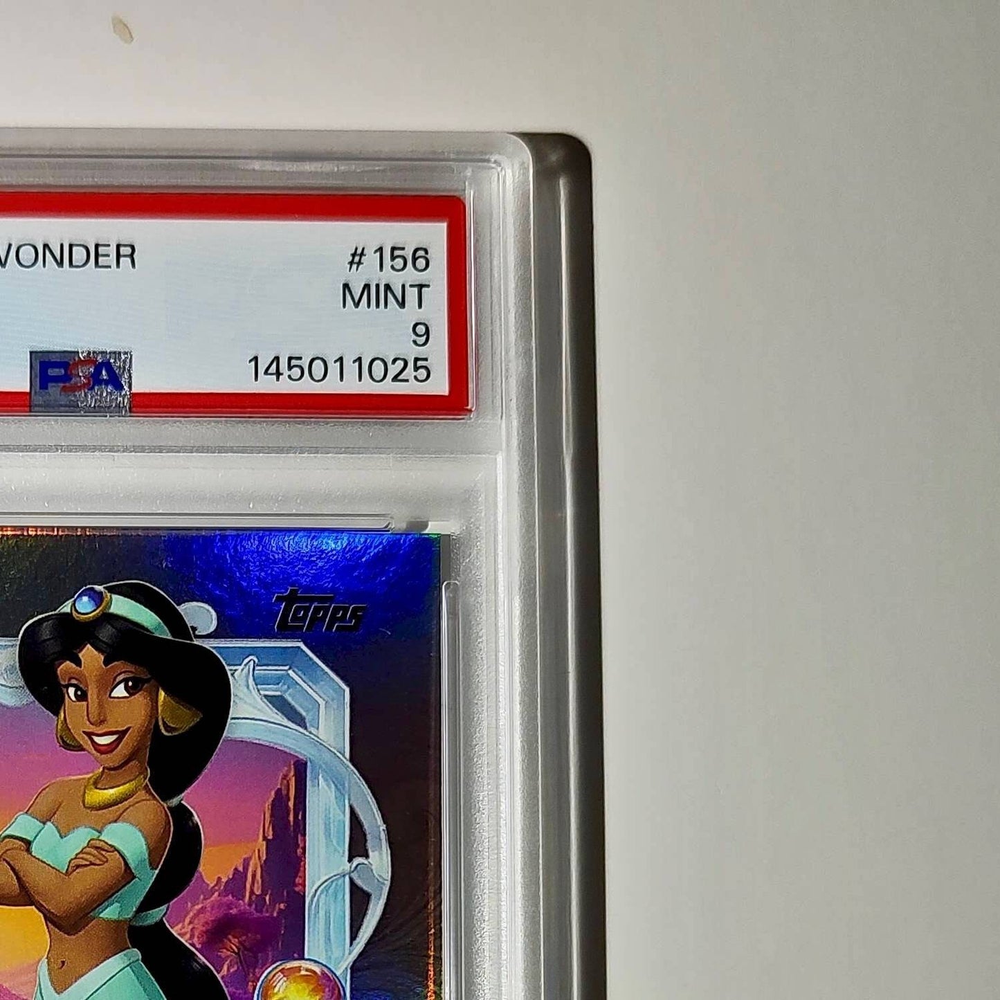 Jasmine 2025 Topps Disney Cartoon Princess #156 Card Aladdin PSA 9