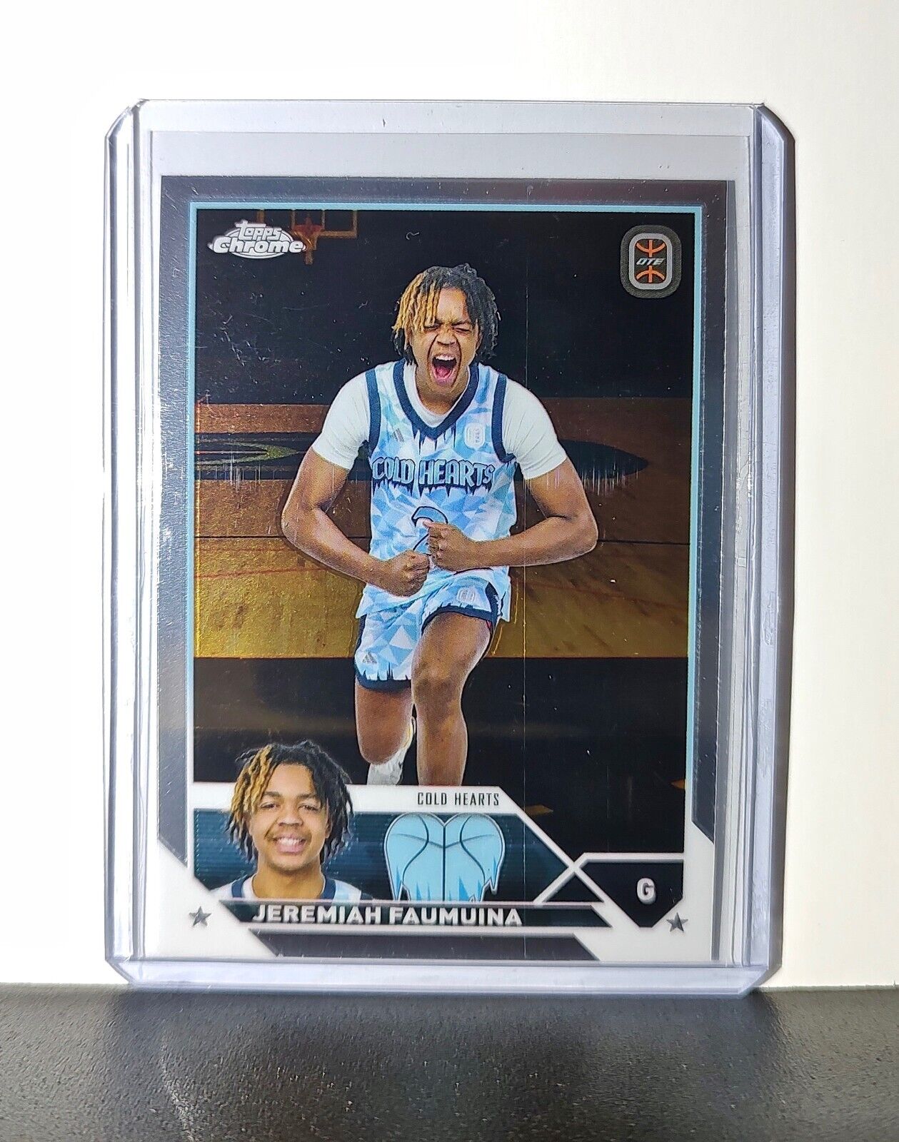 Jeremiah Faumuina 2023-24 Topps Chrome Overtime #11 Card Cold Hearts