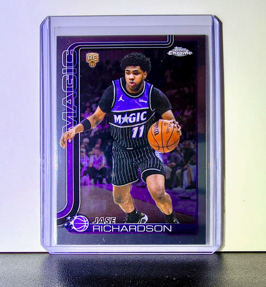 Jase Richardson Rookie 2025-26 NBA Topps Chrome Update #175 Card Orlando Magic