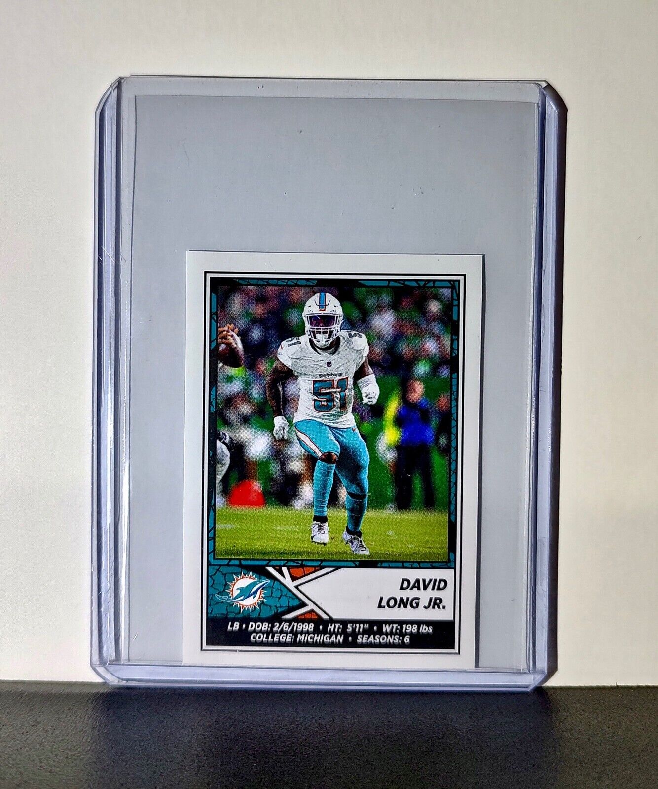 David Long Jr. 2024 Panini NFL Sticker #66 Miami Dolphins