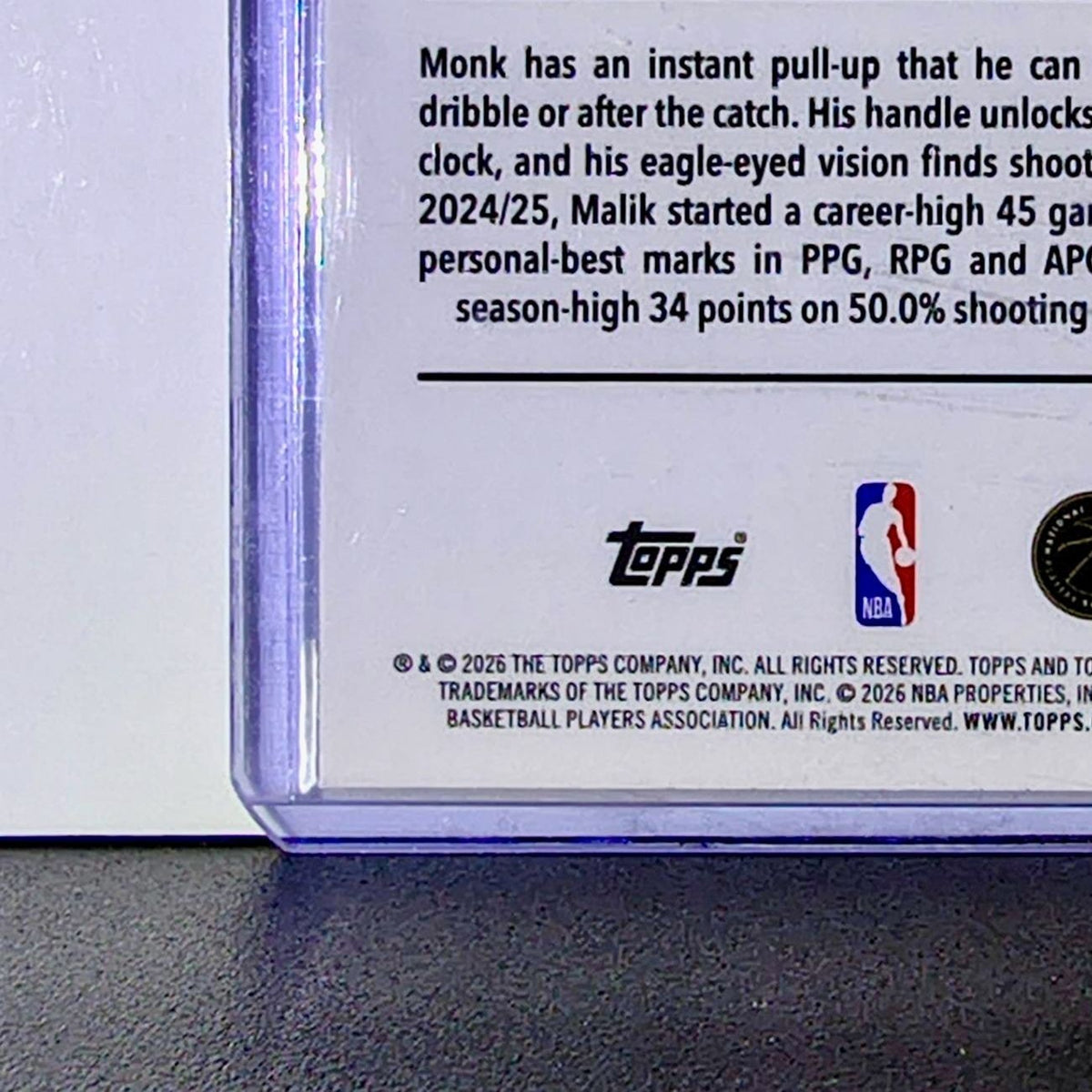Malik Monk 2025-26 NBA Topps Chrome Update X-Fractor #135 Card Sacramento Kings