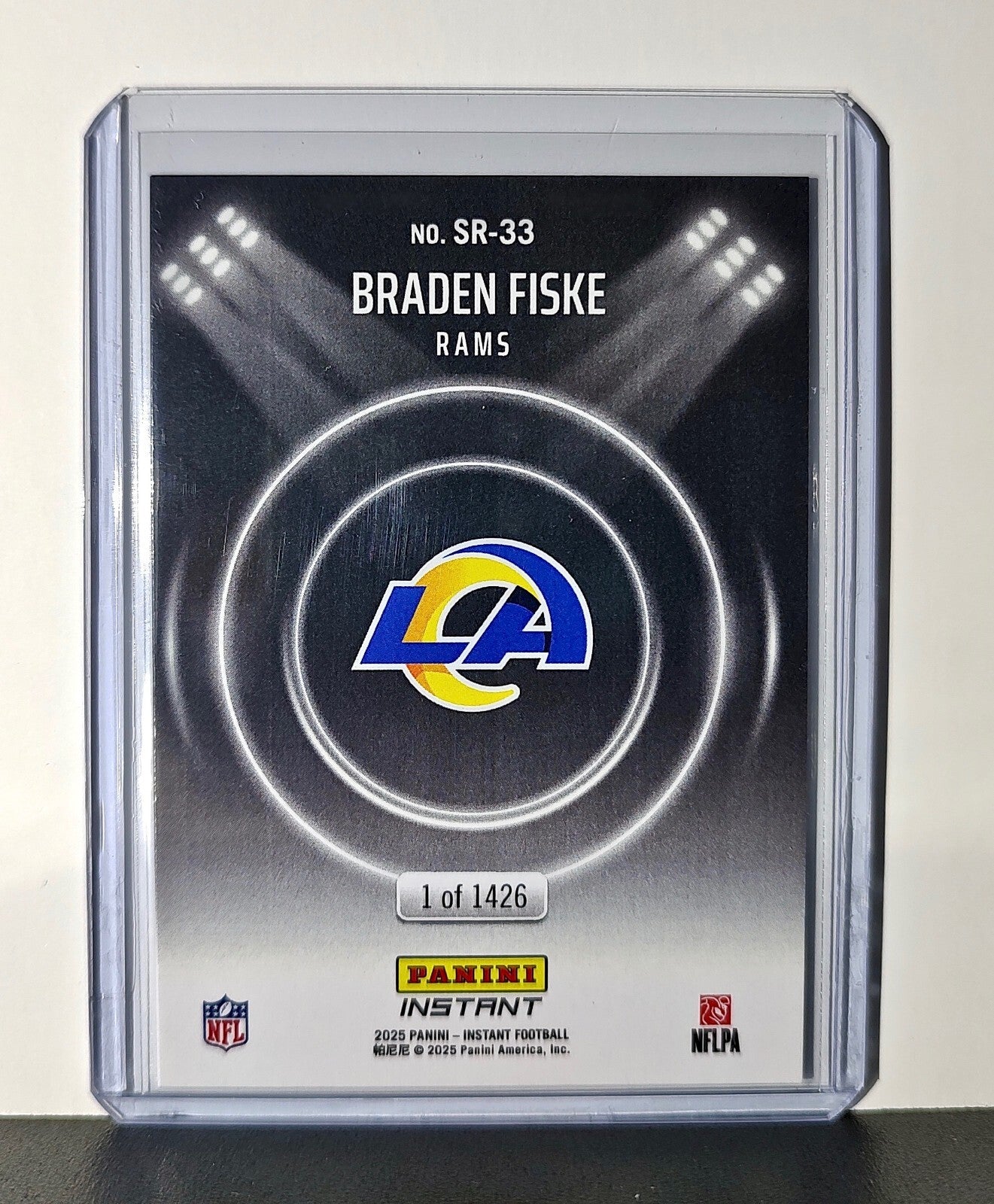 Braden Fiske Rookie 2024 Panini Spotlight Rookies NFL #33 Rams 1 of 1426