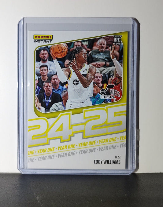 Cody Williams Rookie Card 2024-25 Panini Year One #10 Basketball Utah Jazz 1/613