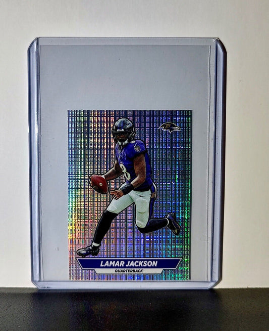 Lamar Jackson 2024 Panini NFL Sticker #120 Foil Baltimore Ravens