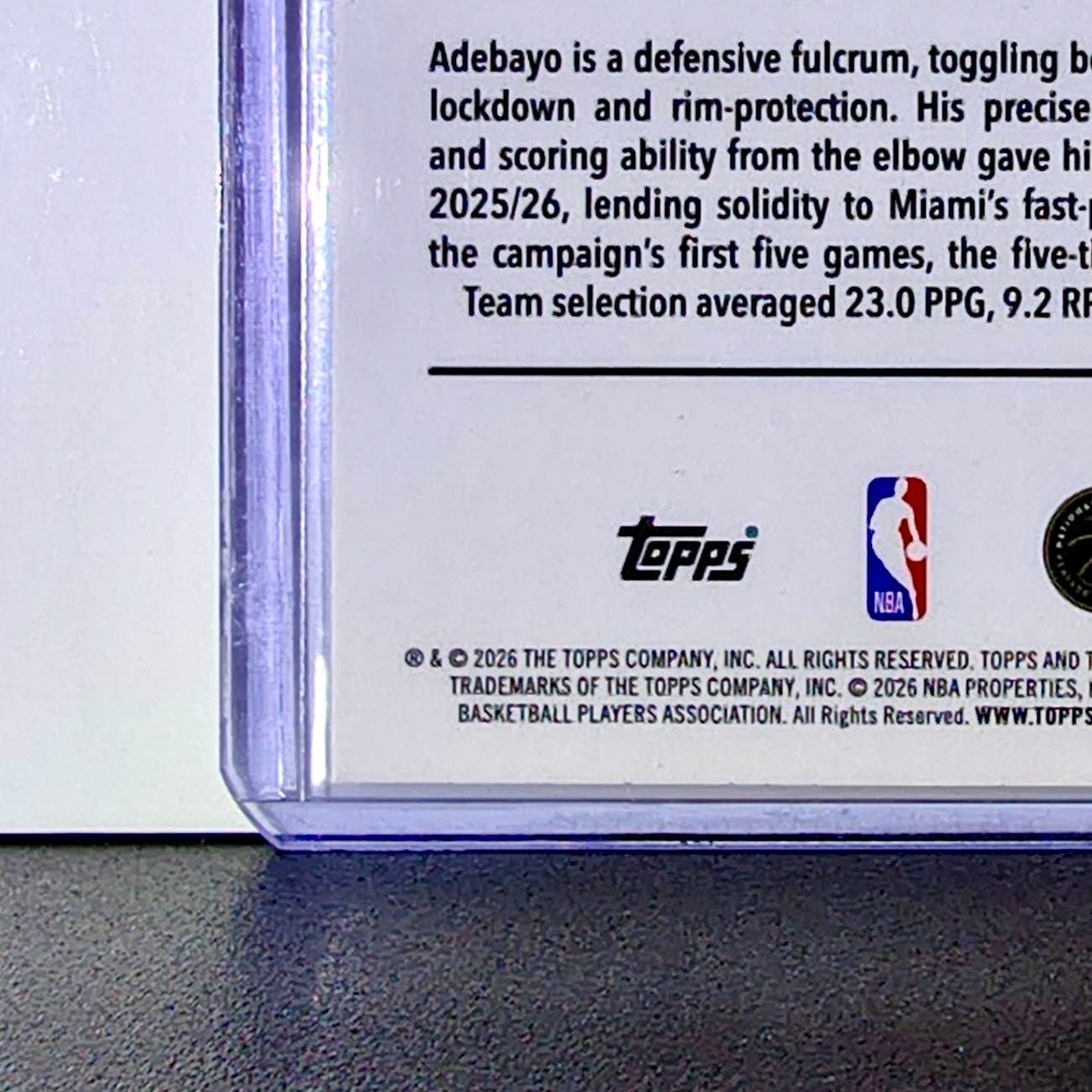 Bam Adebayo 2025-26 NBA Topps Chrome Update X-Fractor #35 Card Miami Heat