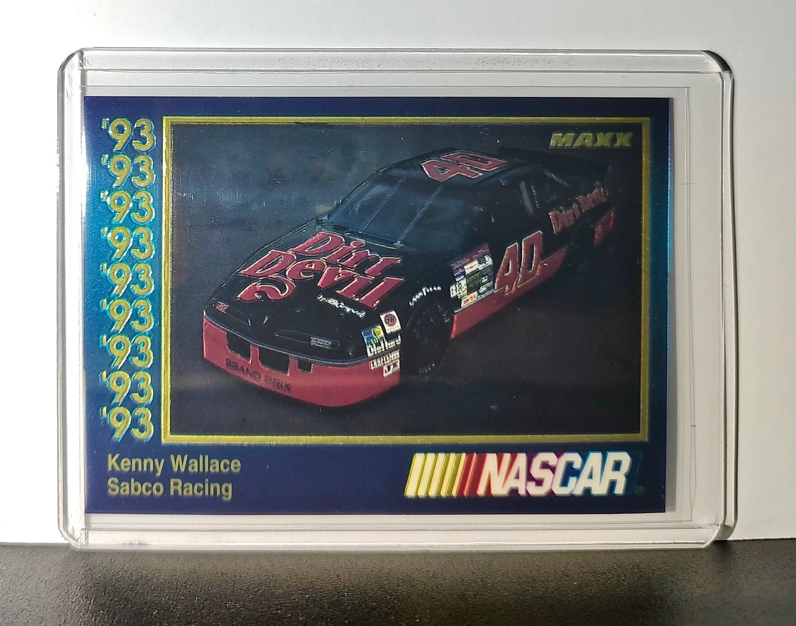 Kenny Wallace 1993 Maxx Premier Plus Racing #82 NASCAR Card SABCO Racing