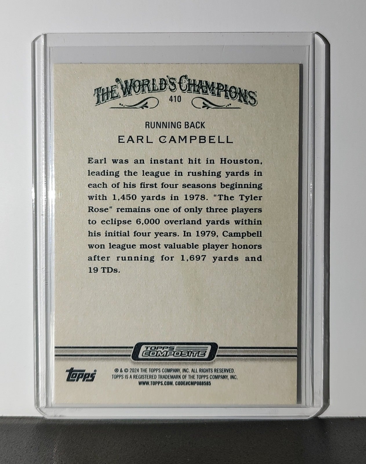 Earl Campbell 2023 Topps Allen & Ginter NFL #410 Card Houston Oilers