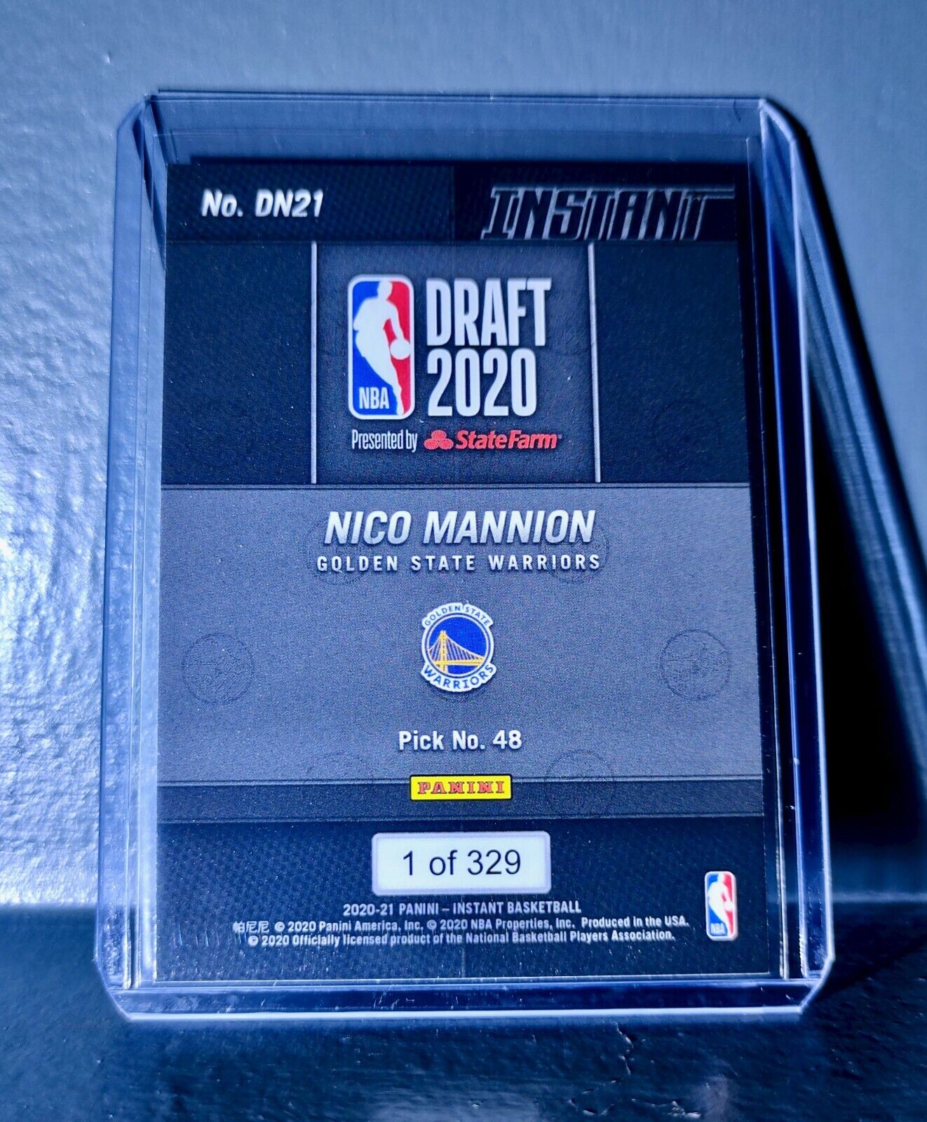 Nico Mannion 2020-21 Panini NBA Draft Night #21 Basketball Rookie Card 1 of 329