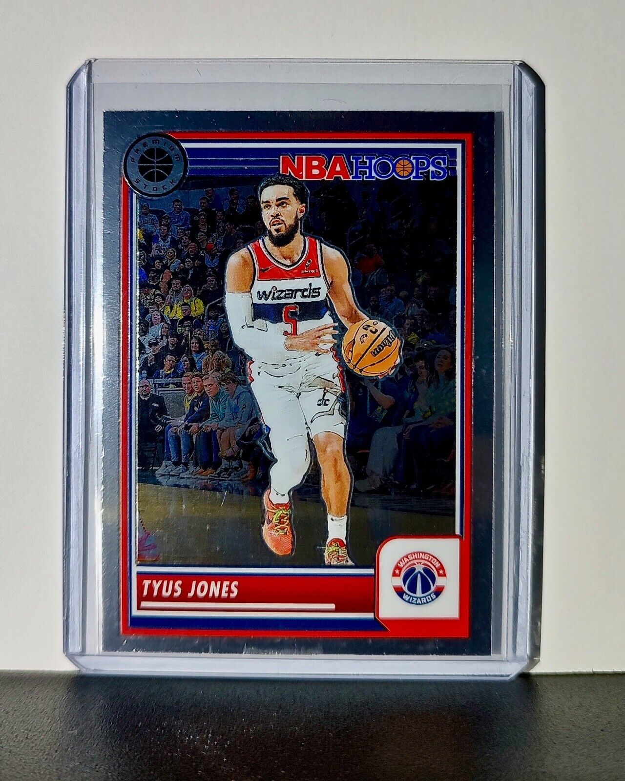 Tyus Jones 2023-24 Panini Premium Stock NBA Hoops #228 Card Washington Wizards