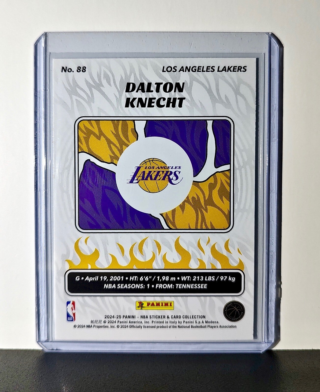 Dalton Knecht Rookie 2024-25 Panini NBA #88 Sticker Card Los Angeles Lakers