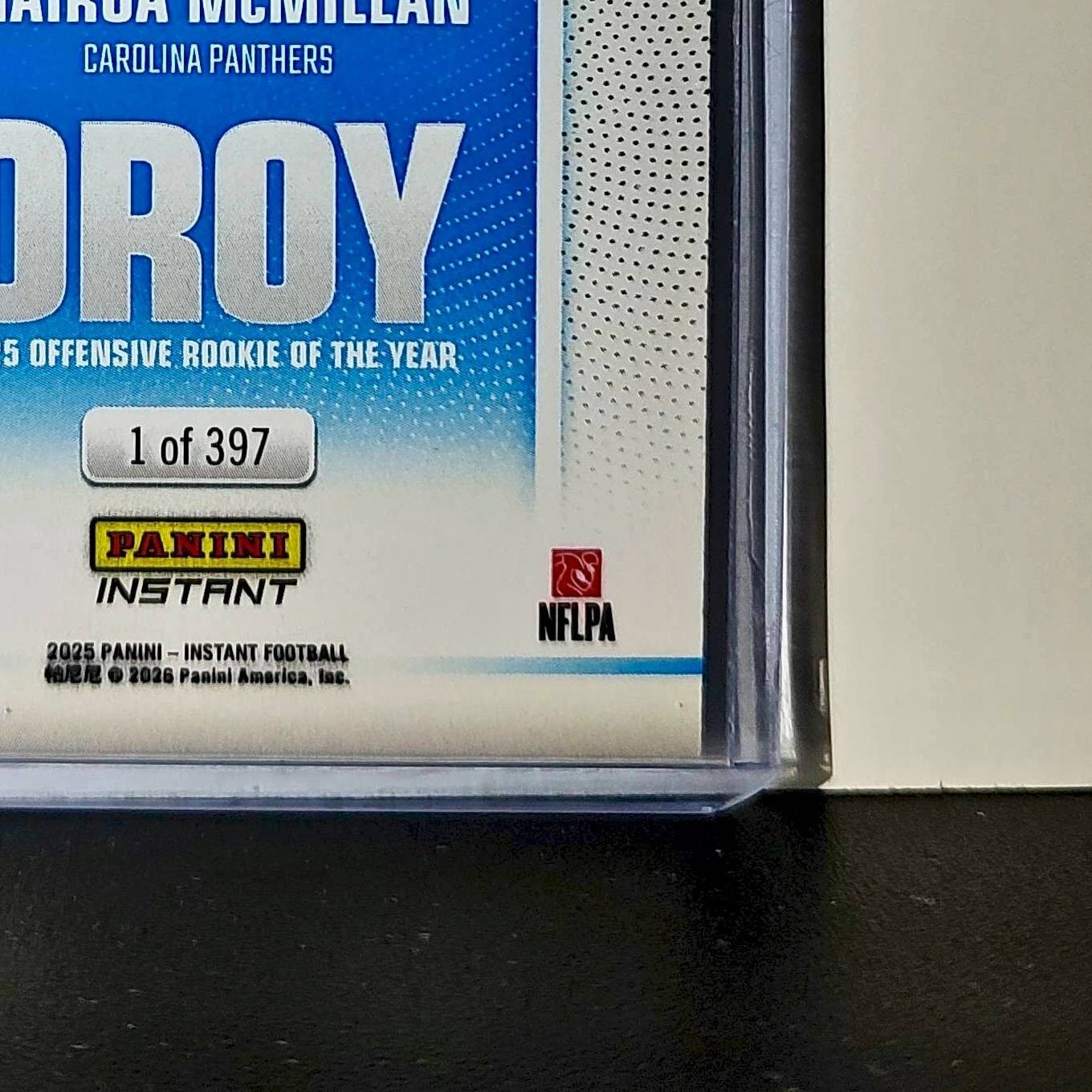 Tetairoa McMillan Rookie 2025 Panini NFL Offensive Rookie of the Year 1 of 397