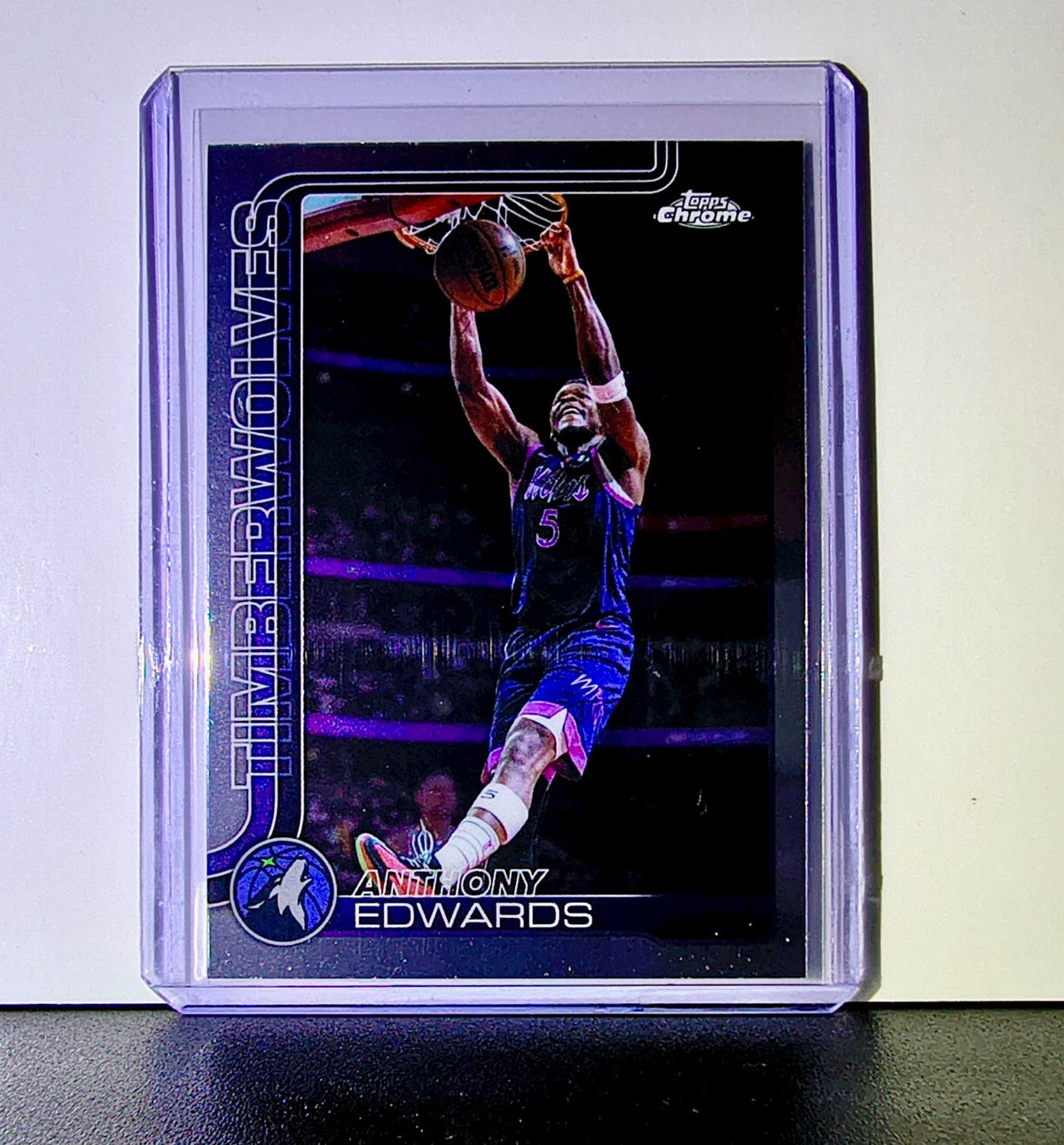 Anthony Edwards 2025-26 NBA Topps Chrome Update #17 Card Minnesota Timberwolves