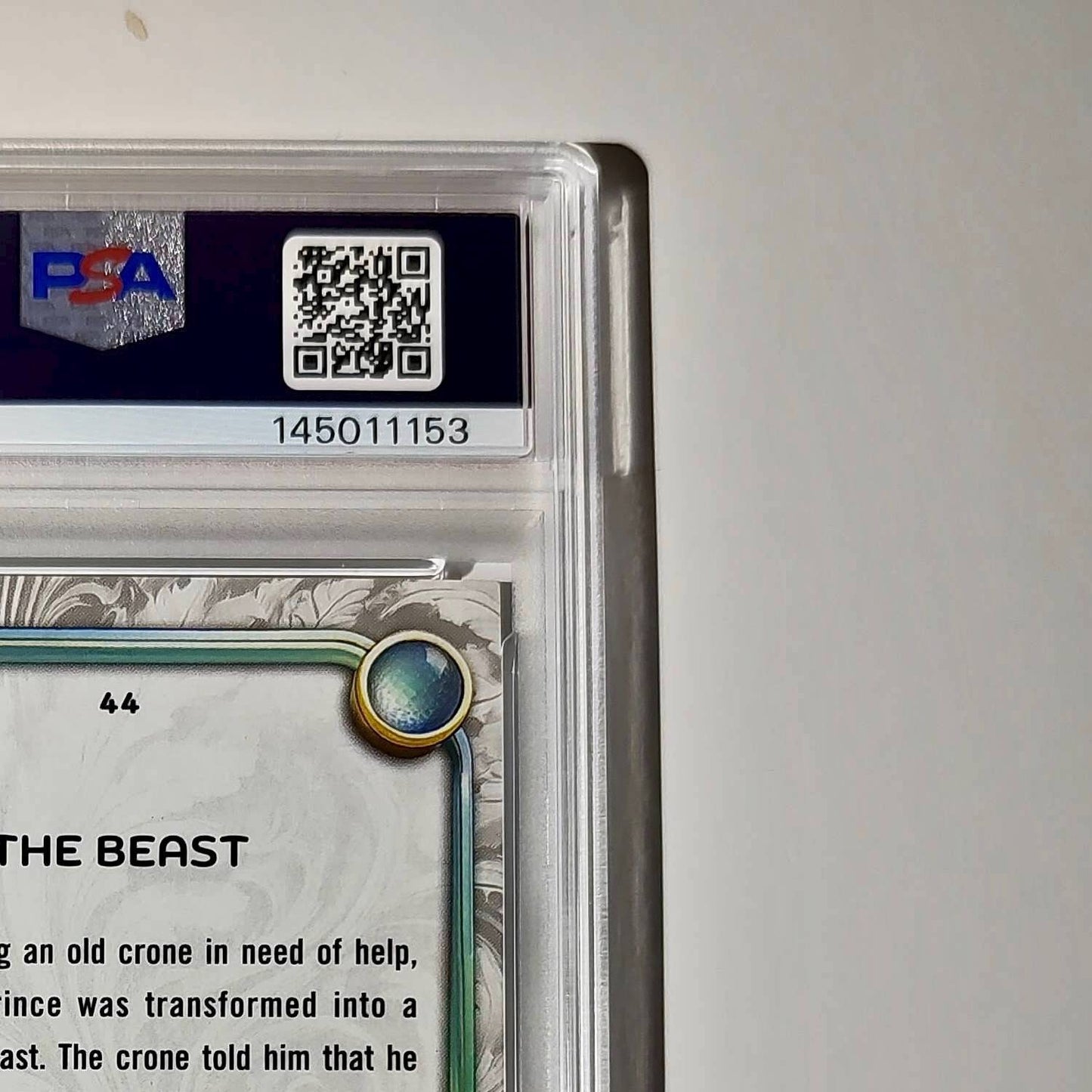 The Beast 2025 Topps Disney #44 Winter Variant Card Beauty and the Beast PSA 8