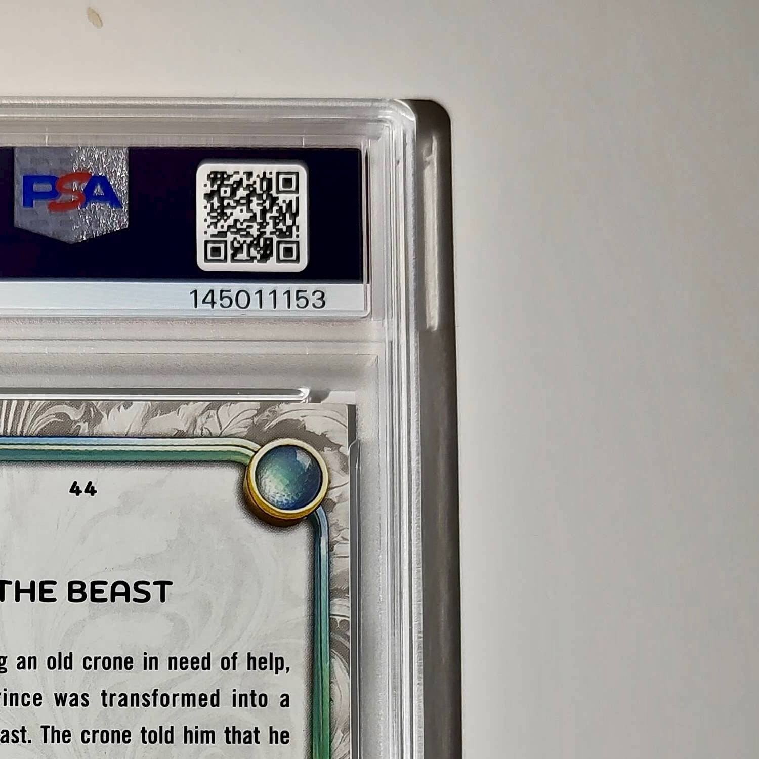 The Beast 2025 Topps Disney #44 Winter Variant Card Beauty and the Beast PSA 8