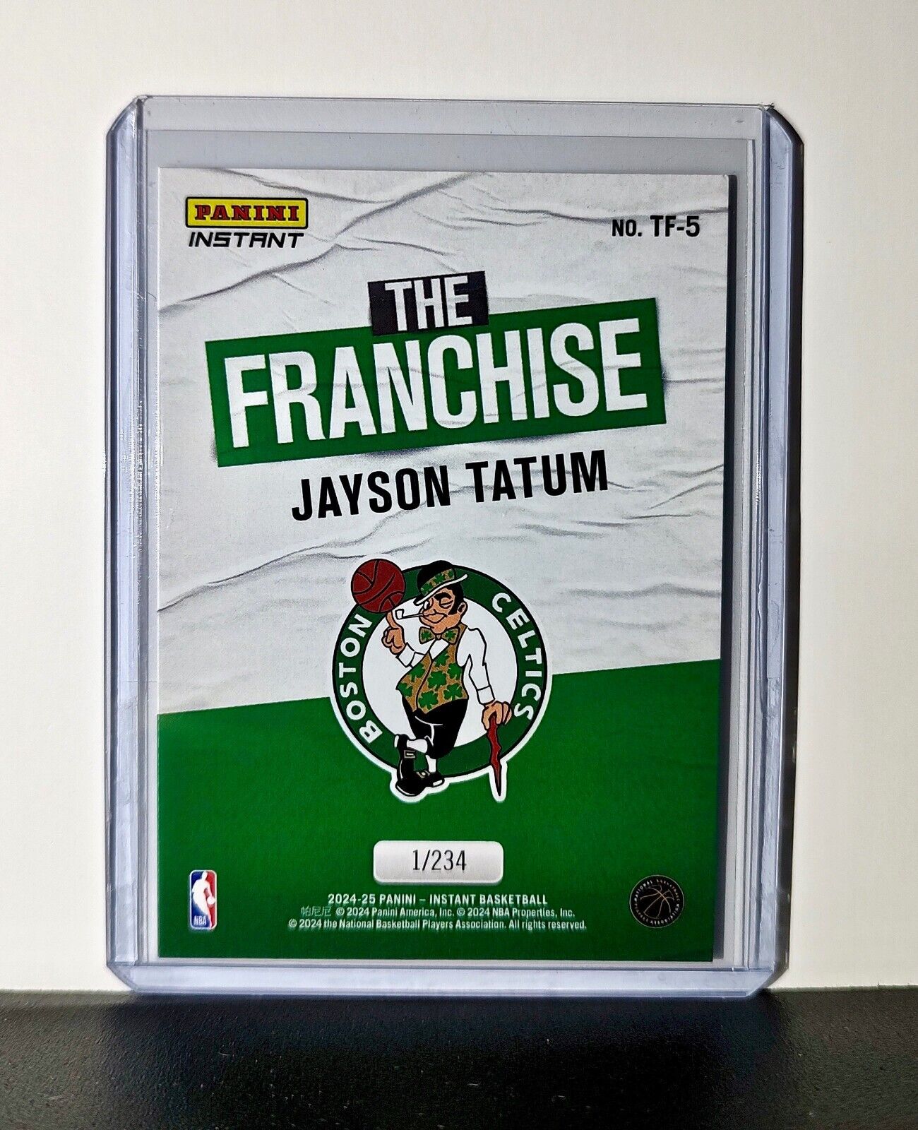 Jayson Tatum 2024-25 Panini The Franchise NBA #5 Card Boston Celtics 1/234