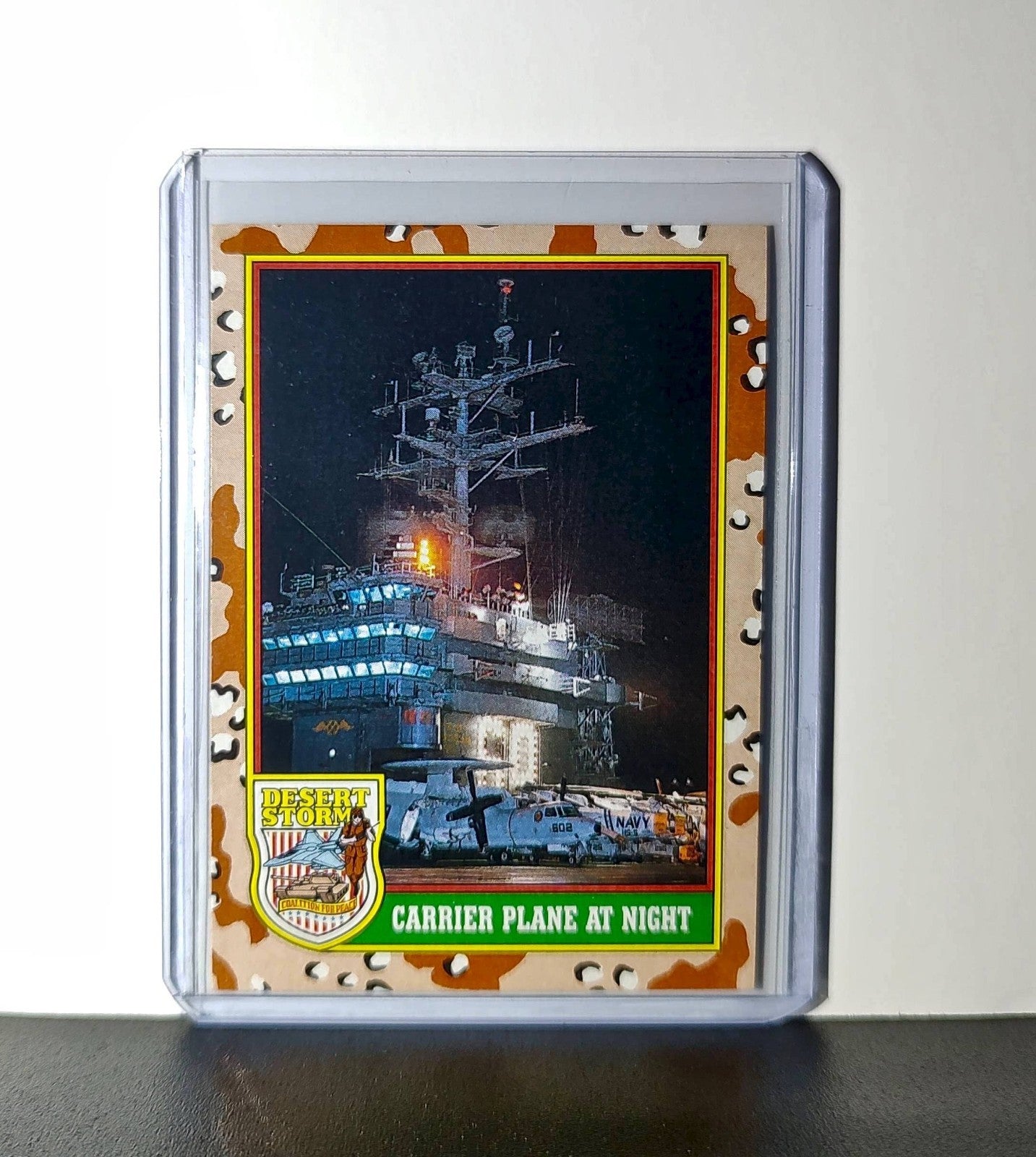 Carrier Plane at Night 1991 Topps Desert Storm #55 Card