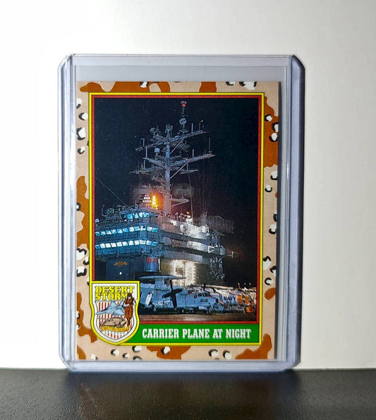 Carrier Plane at Night 1991 Topps Desert Storm #55 Card
