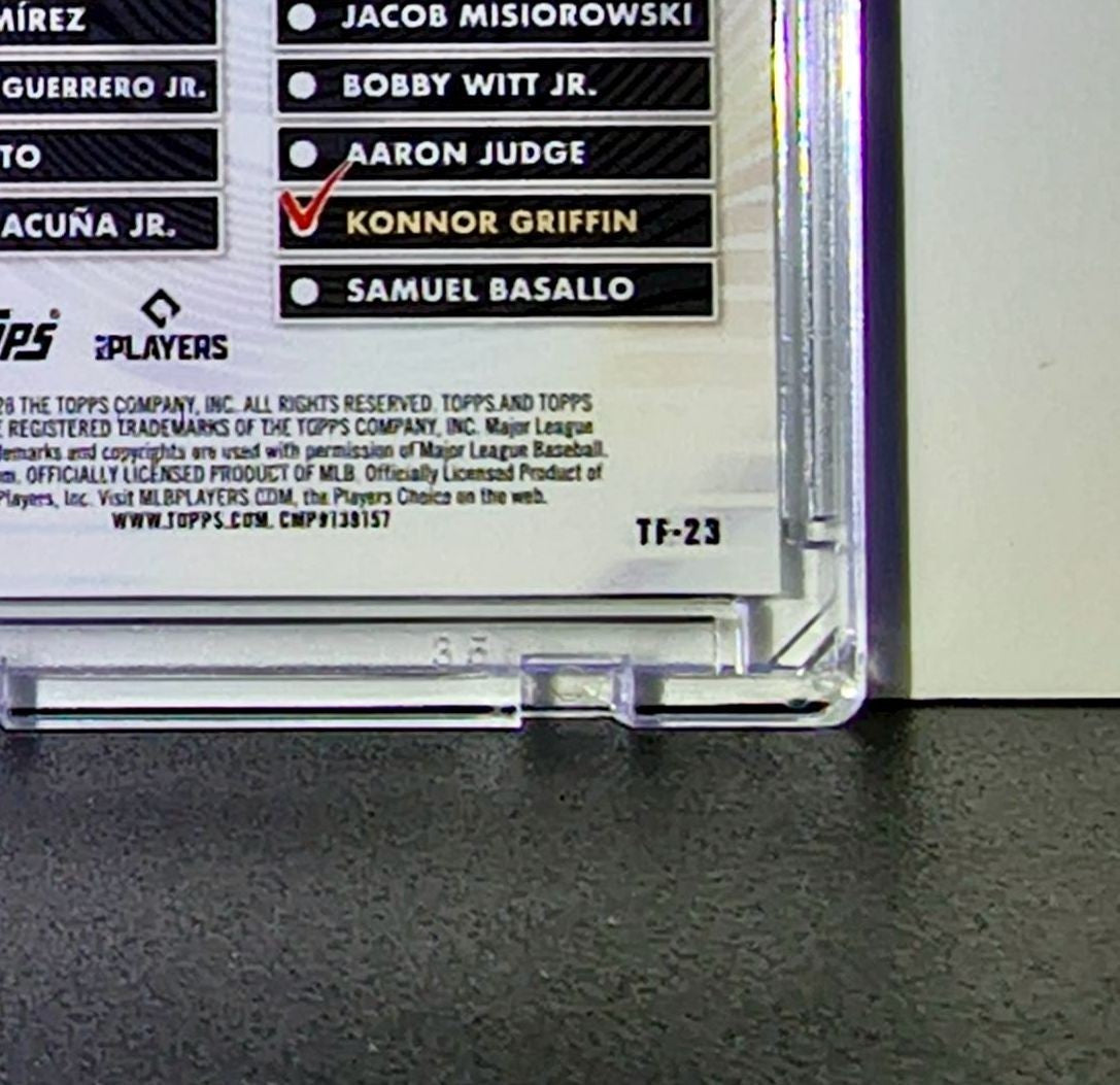 Konnor Griffin Rookie 2026 MLB Topps Finest #TF-23 Team Finest Card Pirates