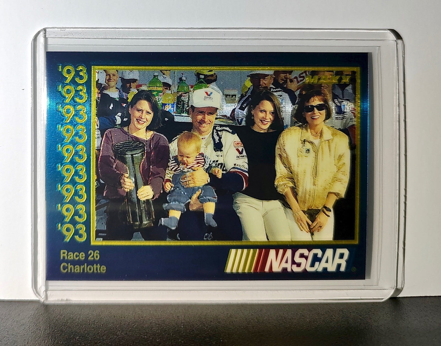 Race 26 Charlotte YR 1993 Maxx Premier Plus Racing #205 NASCAR Card Roush Racing
