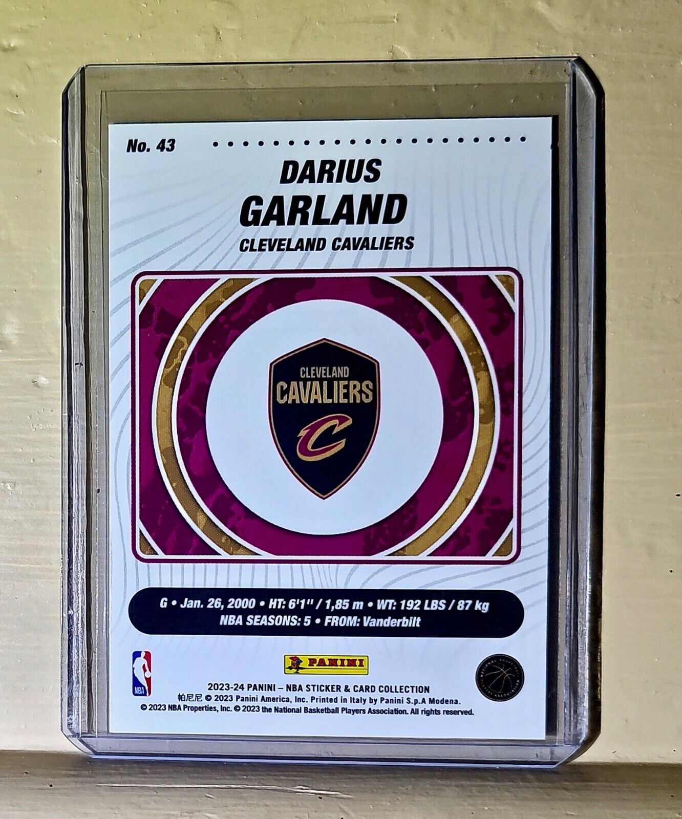 2023-24 Darius Garland Panini NBA #43 Silver Foil Card Cleveland Cavaliers