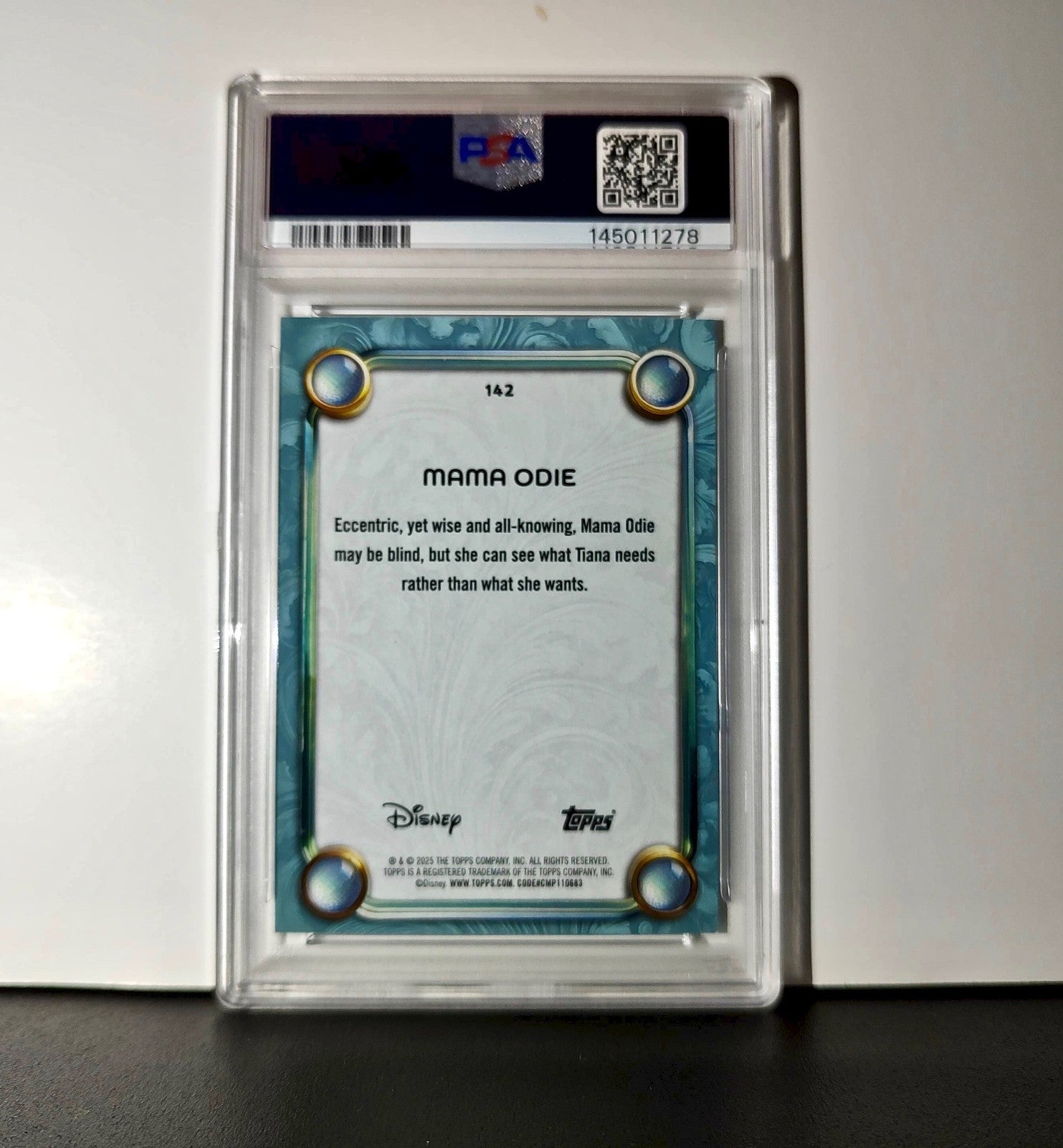 Mama Odie 2025 Topps Disney #142 Diamond Card The Princess and the Frog PSA 7