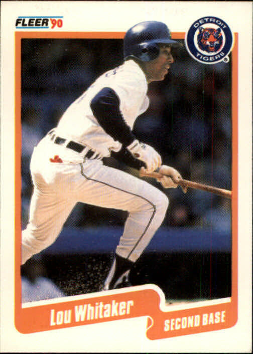 1990 Lou Whitaker Fleer Baseball Card #619