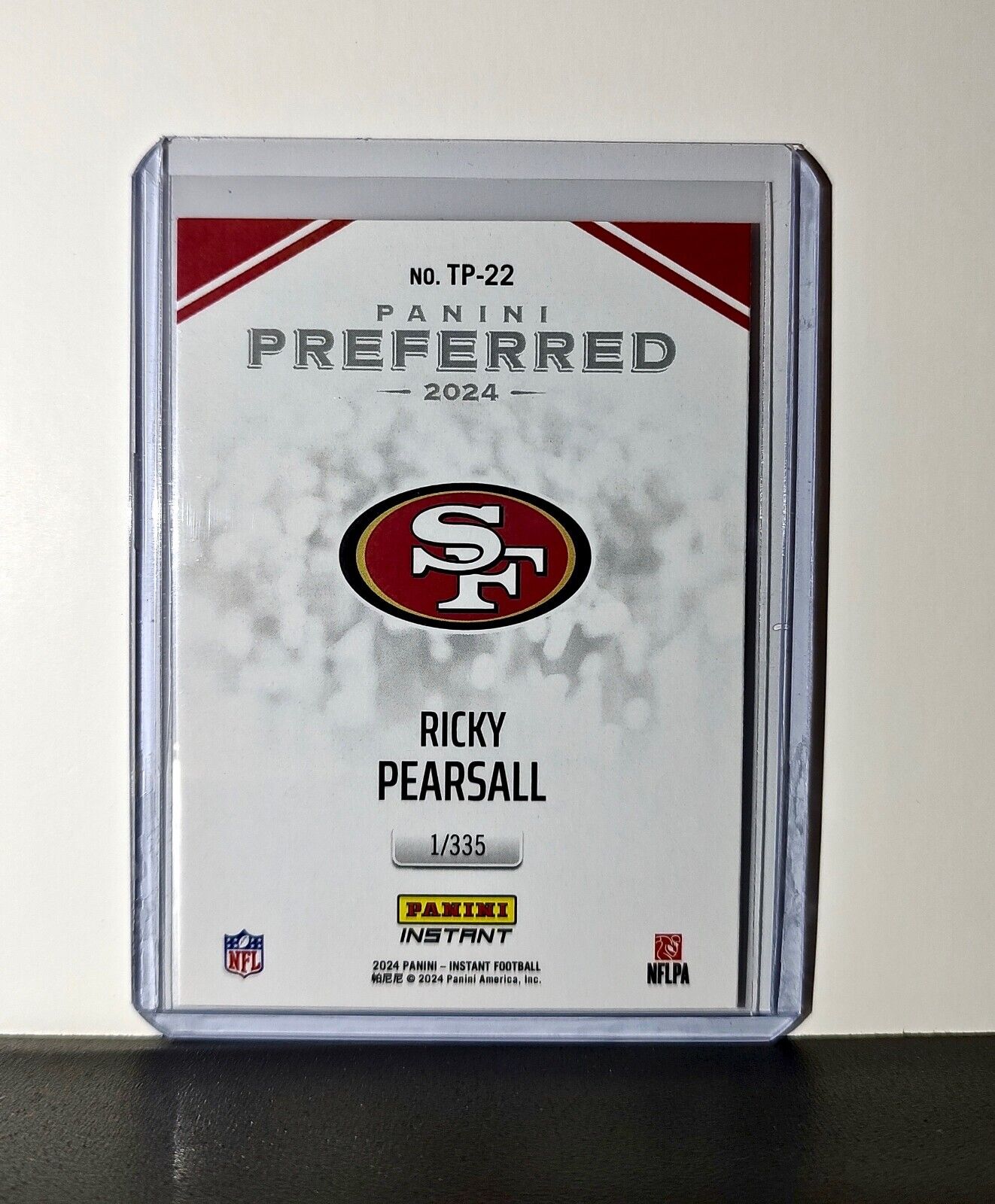Ricky Pearsall 2024 Panini Preferred NFL #22 Rookie Card SF 49ers 1/335