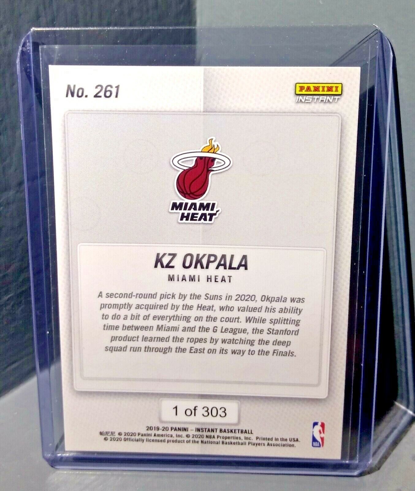 KZ Okpala 2019-2020 Panini NBA Instant Heat #261 Rookie Basketball Card 1 of 303