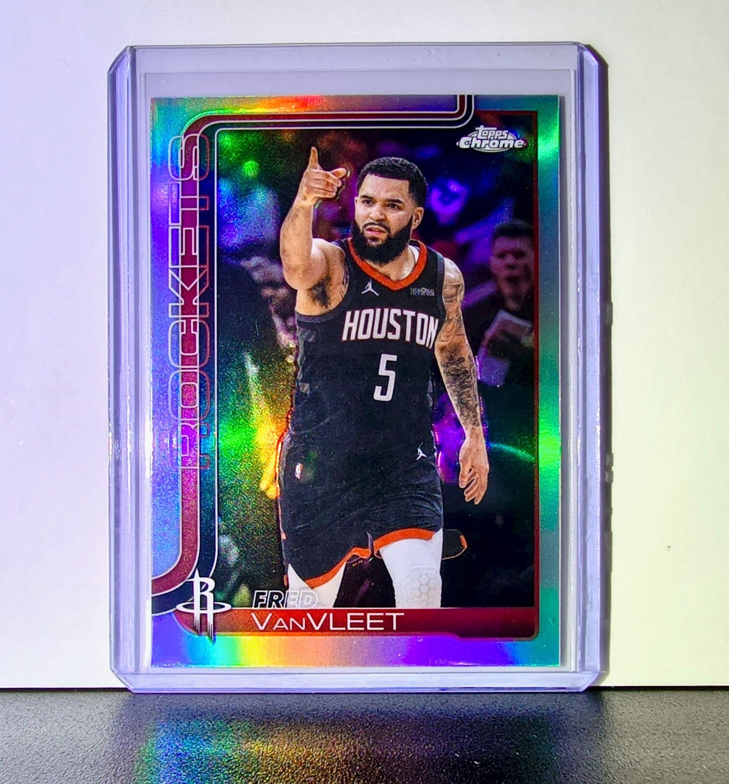Fred VanVleet 2025-26 NBA Topps Chrome Update Refractor #61 Card Houston Rockets
