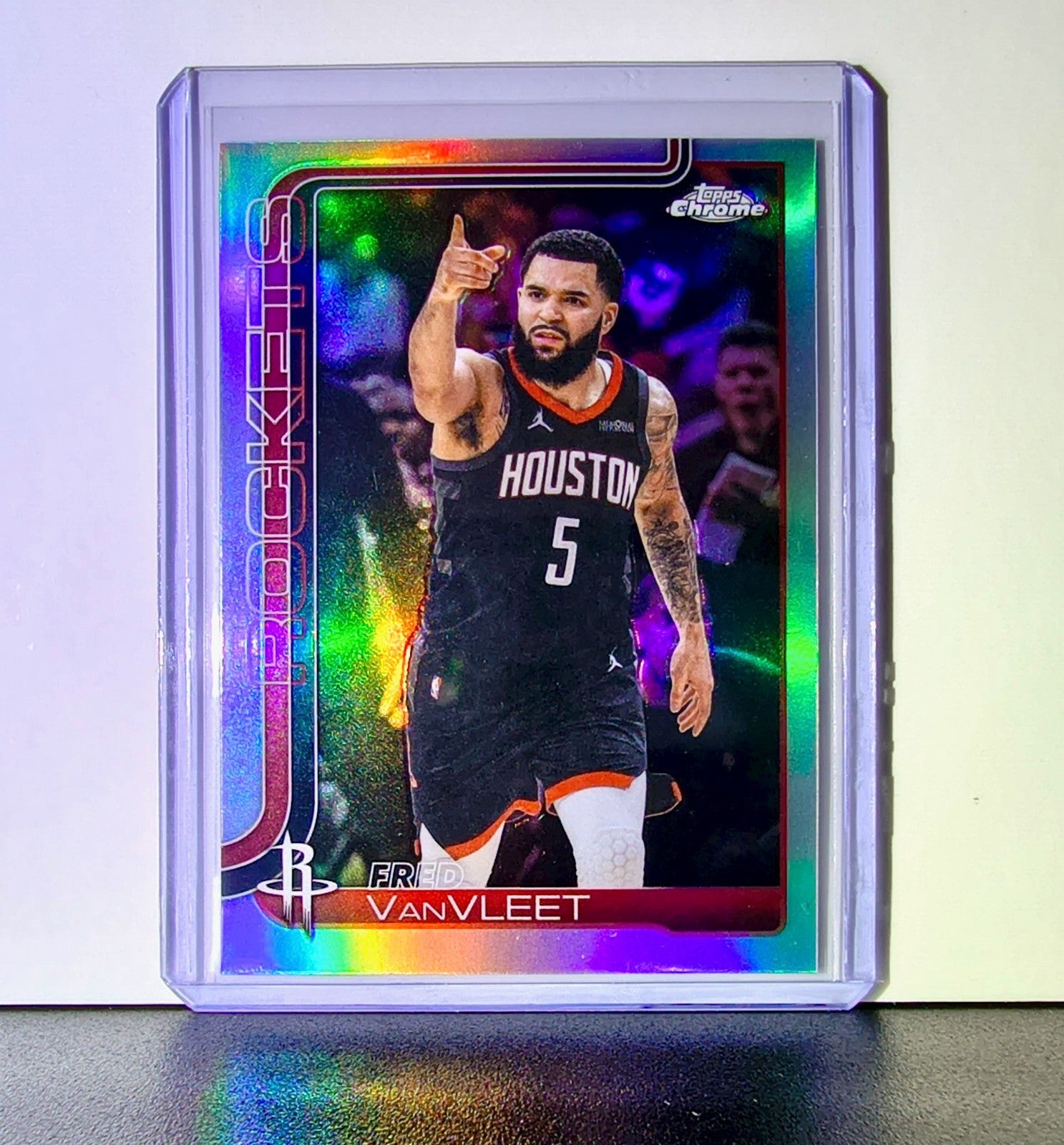 Fred VanVleet 2025-26 NBA Topps Chrome Update Refractor #61 Card Houston Rockets