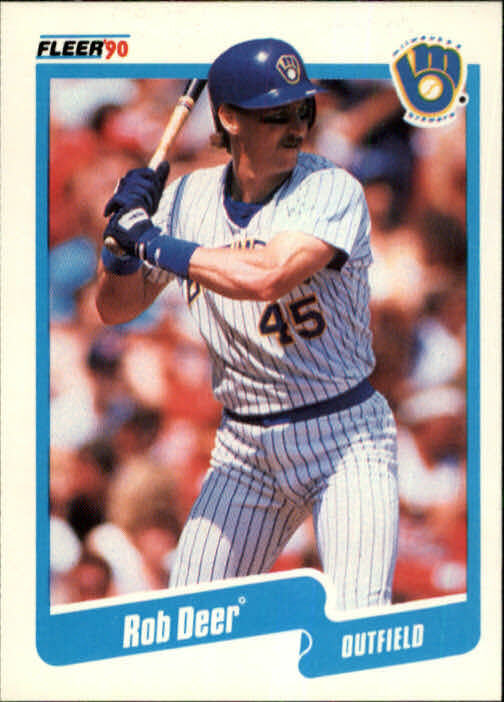 1990 Rob Deer Fleer Baseball Card #320