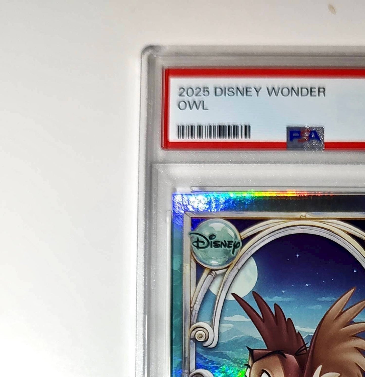 Owl 2025 Topps Disney Wonder #120 Diamond Card Sleeping Beauty PSA 8